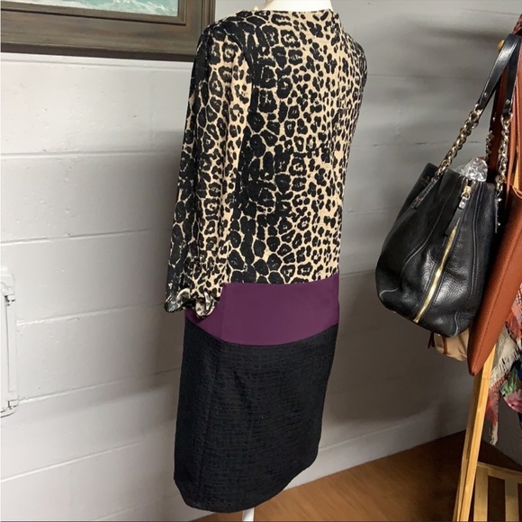 Luxology animal print color block dress - Picture 5 of 8